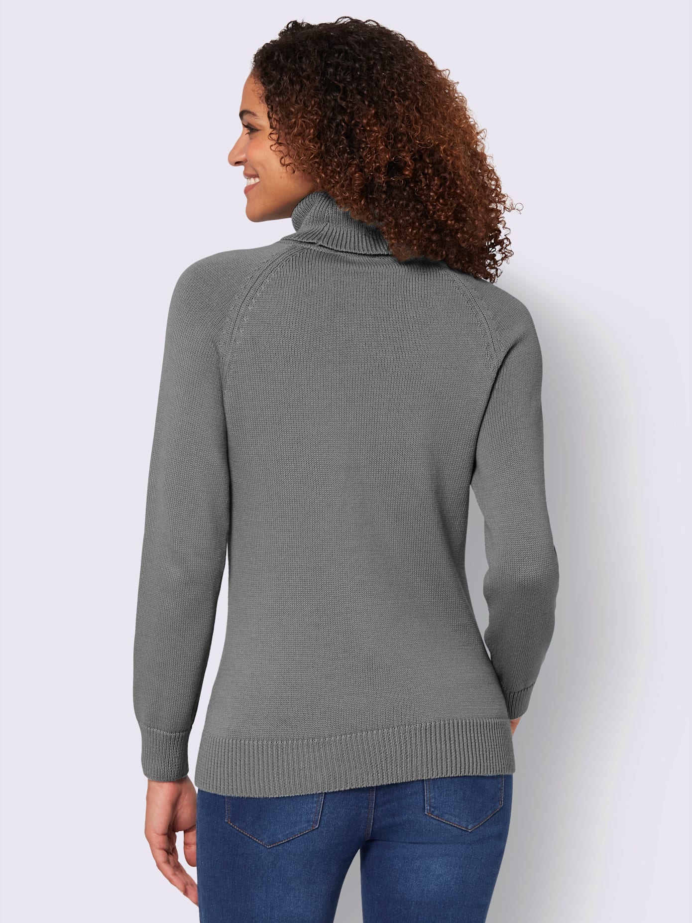 Pull à col roulé pur coton