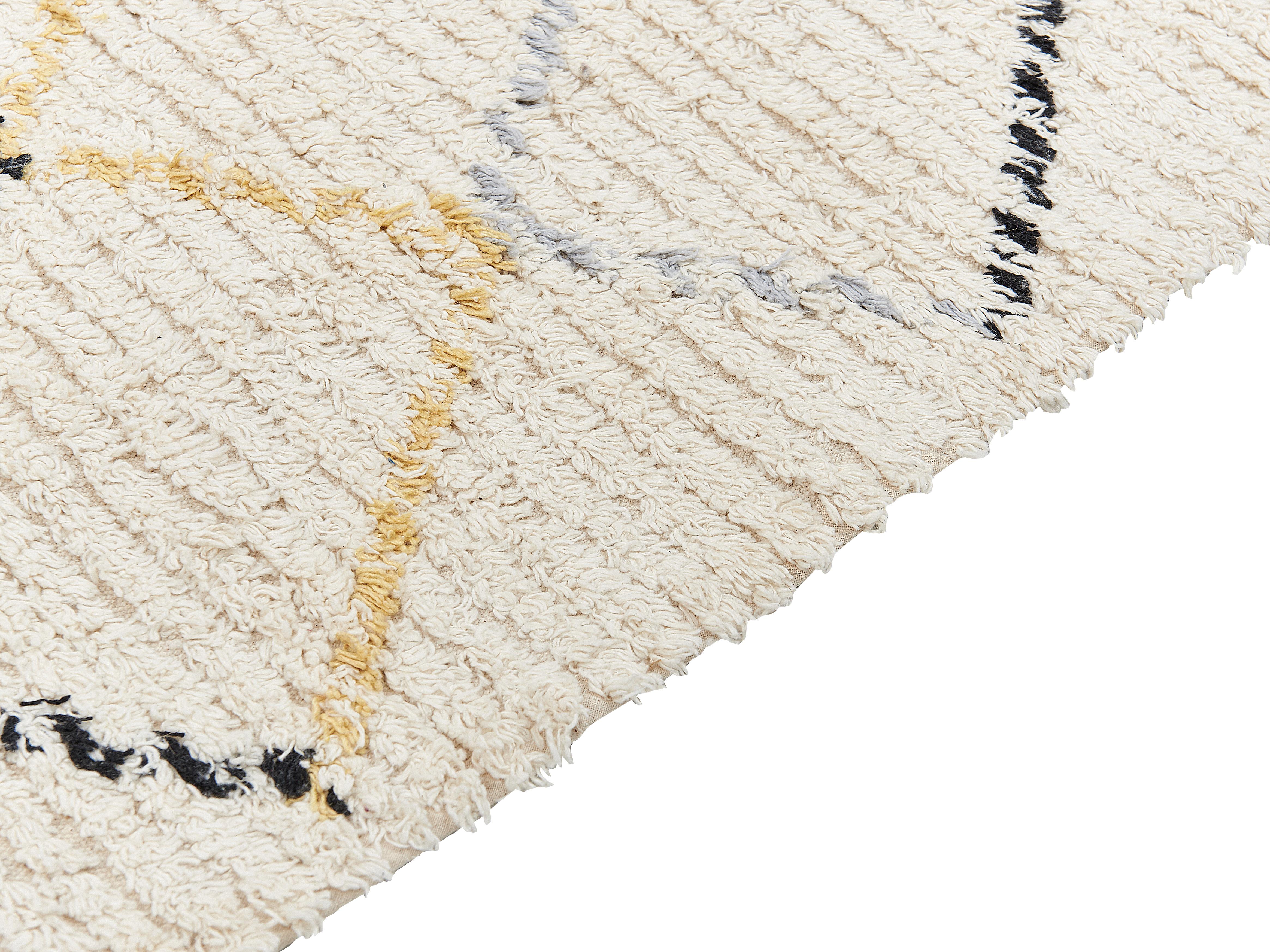 Vloerkleed TEZPUR Beige 160 x 230 cm Katoen