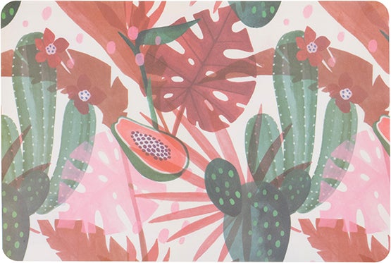 Intratuin placemat Cacti beige 45 x 30 cm
