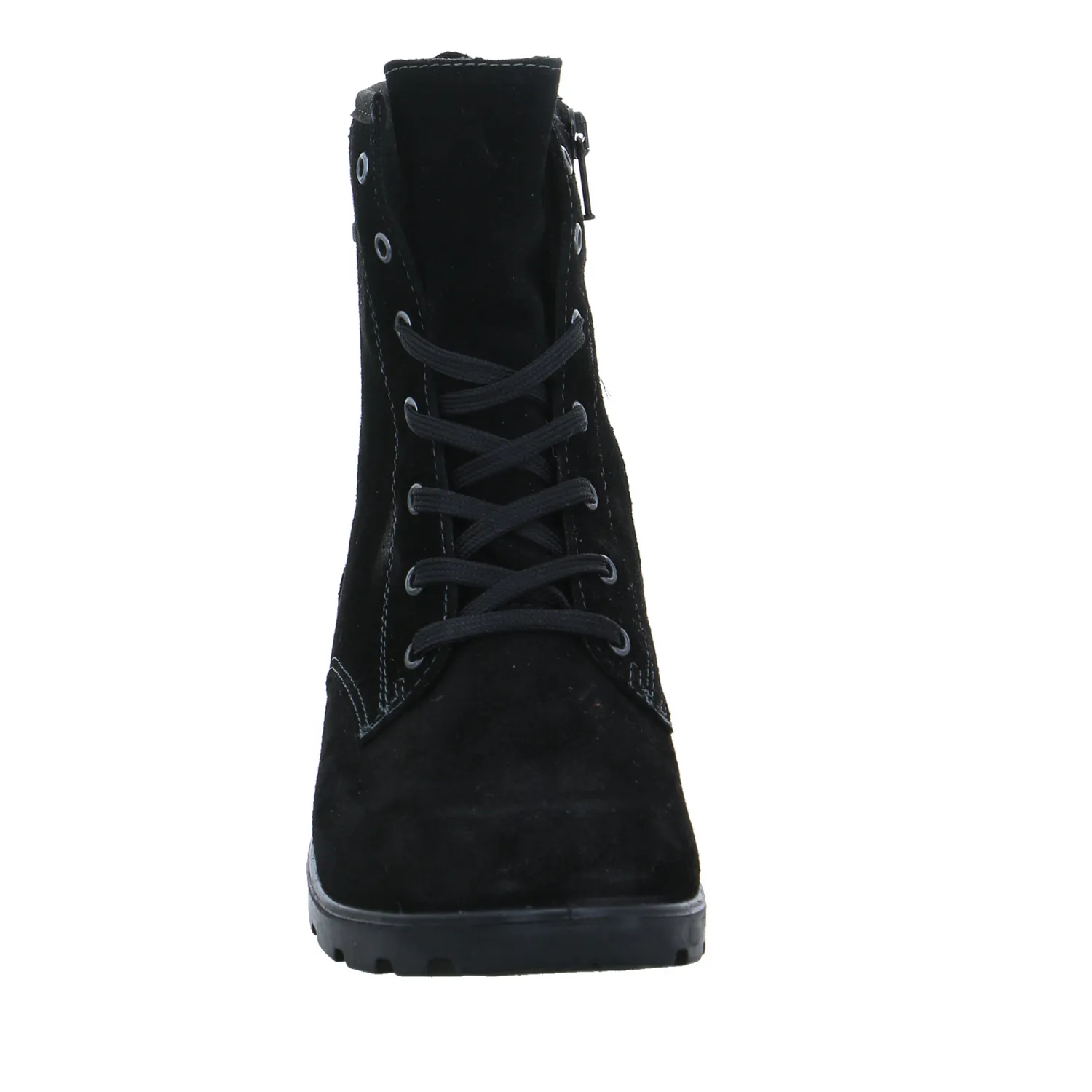 RICOSTA Mädchen-Winter-Bottine Schwarz Leder  Schaftstiefel