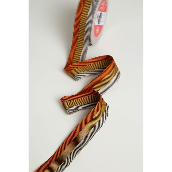 Atelier Veritas-Lint met gekleurde strepen 40mm - per meter