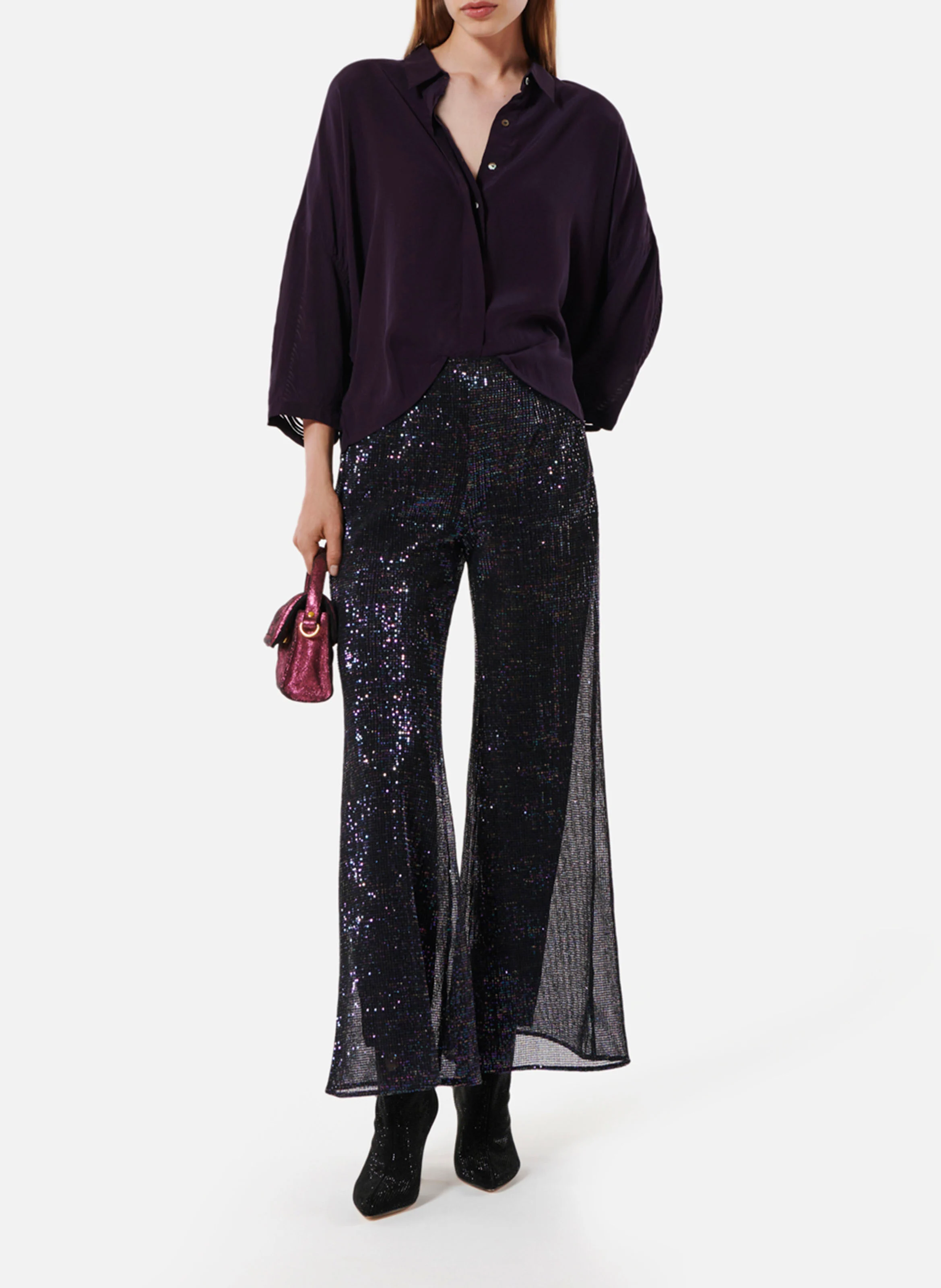 STEEVIE - Pantalon slim à sequins| Multicolore