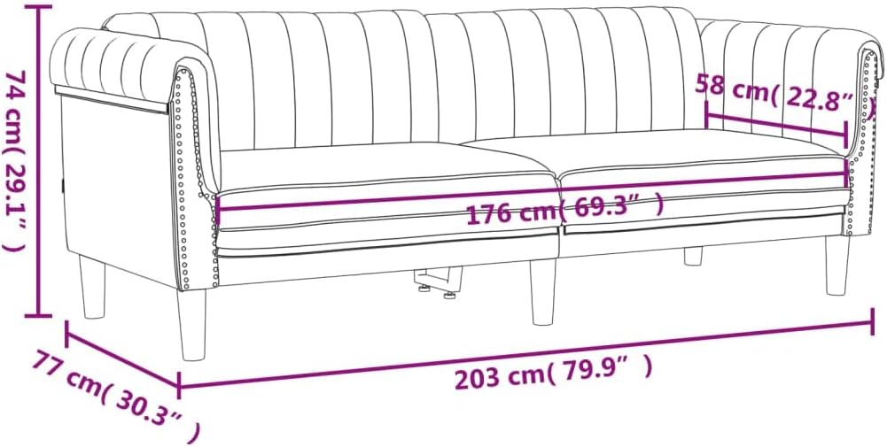 3-TLG. Samt Sofagarnitur Weinrot, Modernes Wohnzimmer Set mit 1 Sessel, 2-Sitzer & 3-Sitzer Sofa, Dick Gepolstert, Stabile Holzbeine, Gemütliches Lounging Möbel für Zuhause