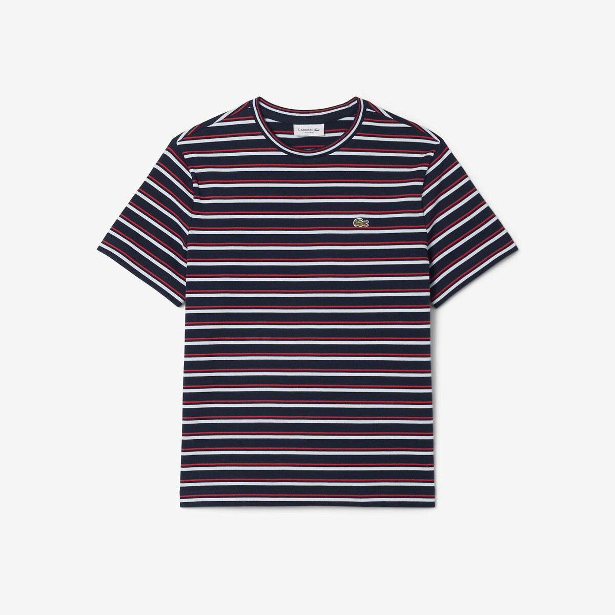 LACOSTE<br>Camiseta listrada de manga curta