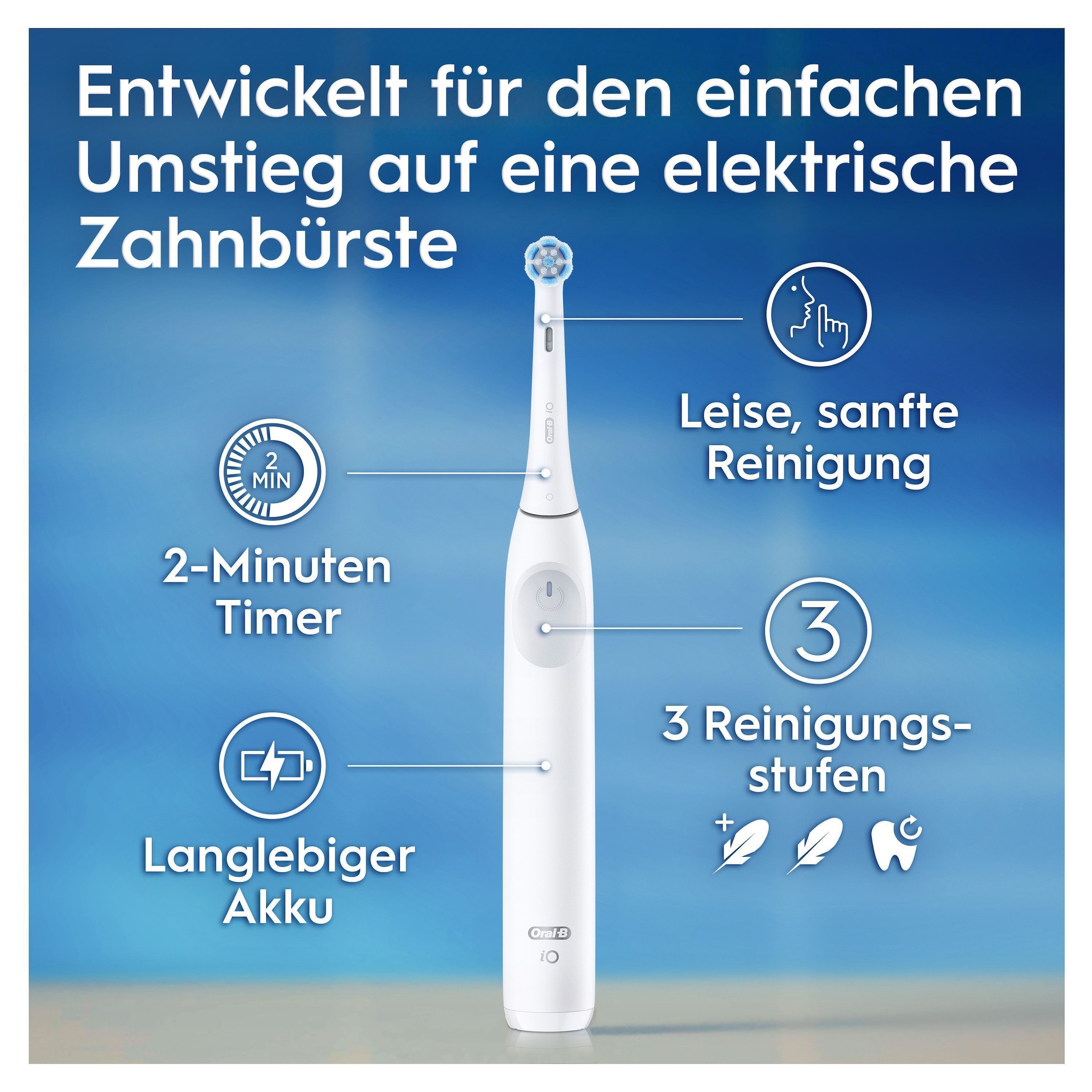 Oral-B Elektrische Zahnbürste »iO Series 2« 1 Stk. Aufsteckbürsten für die ultimative Reinigung