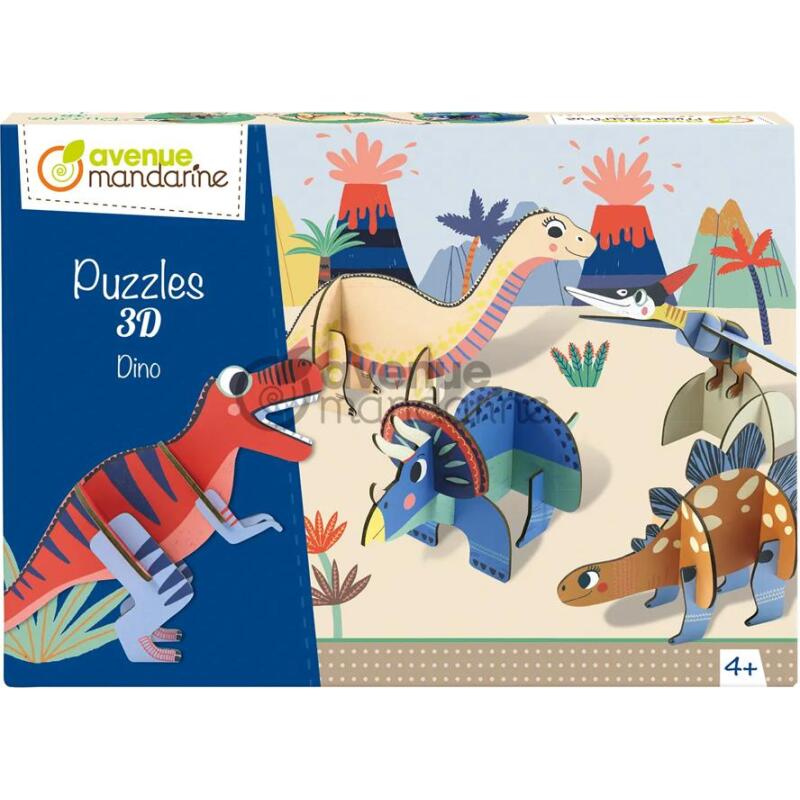 Puzzles 3D, Dino - Multicolore