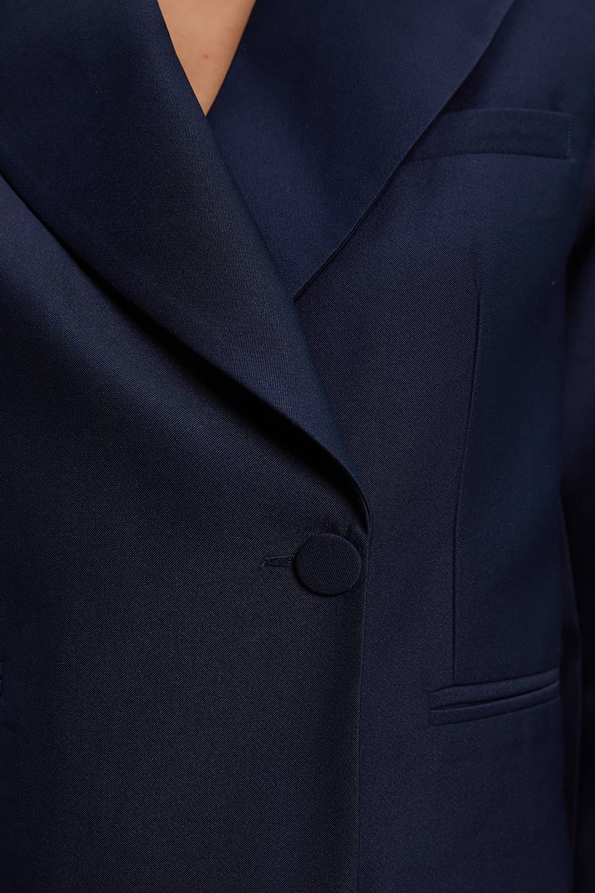 KarenMillen Blazer Smoking Court En Satin Ajusté