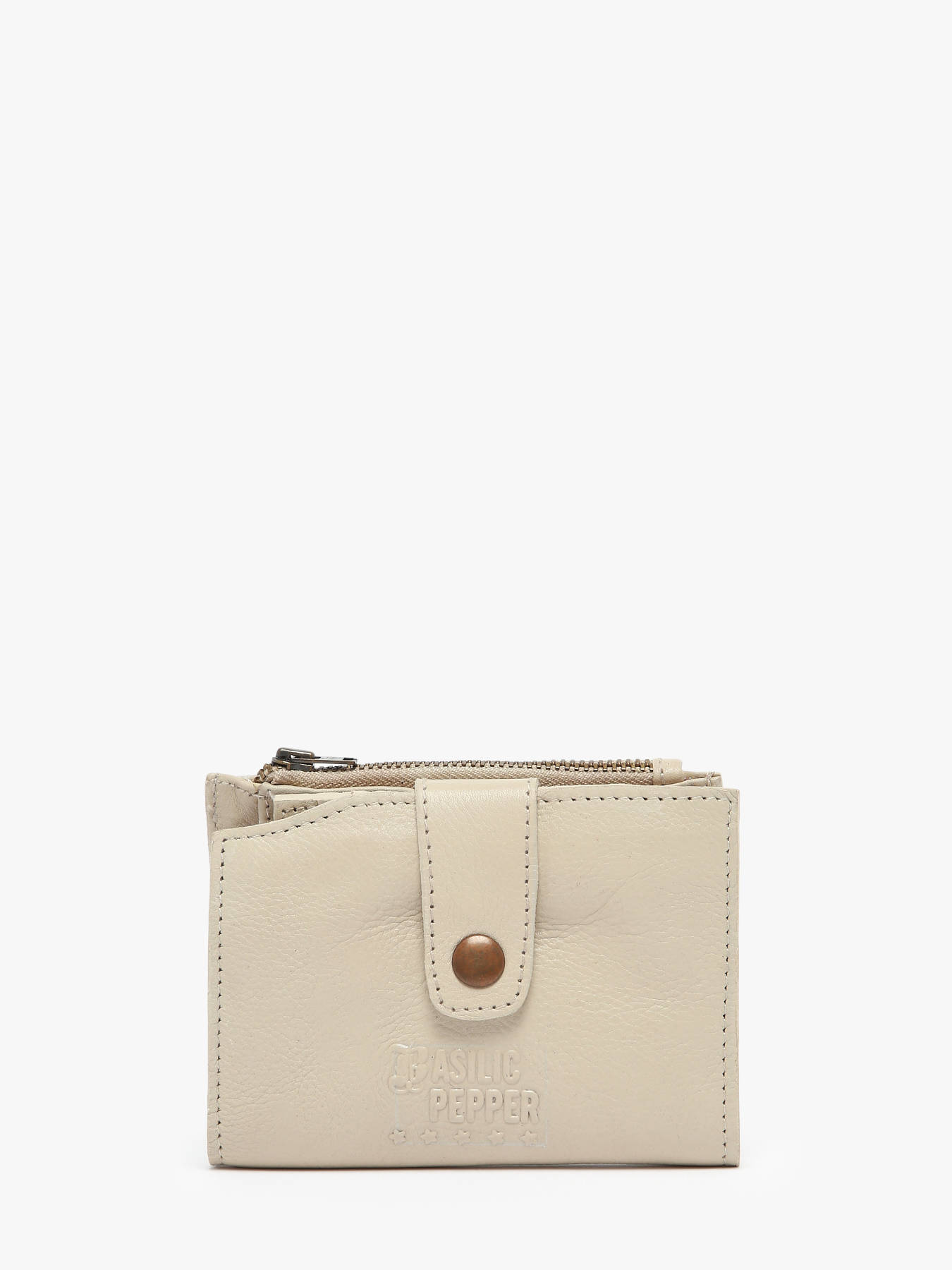 Porte-monnaie porte-cartes cuir BASILIC PEPPER