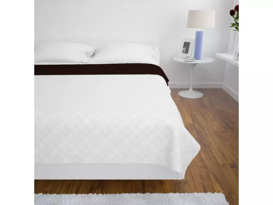 Couvre-lit à double face matelassé Beige-Marron 230x260