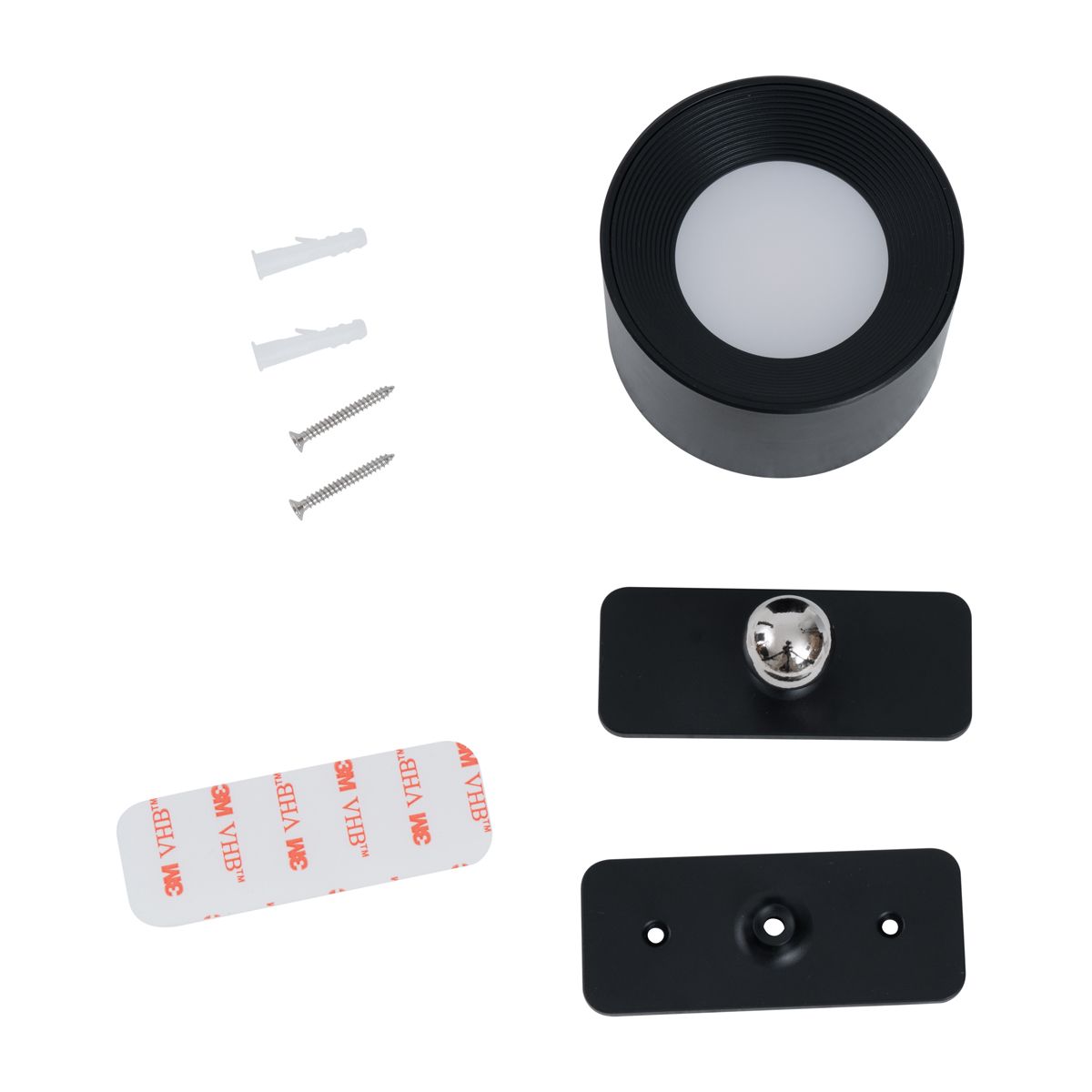 Set van 4 moderne wand- plafondlampen zwart incl. LED oplaadbaar - Bright