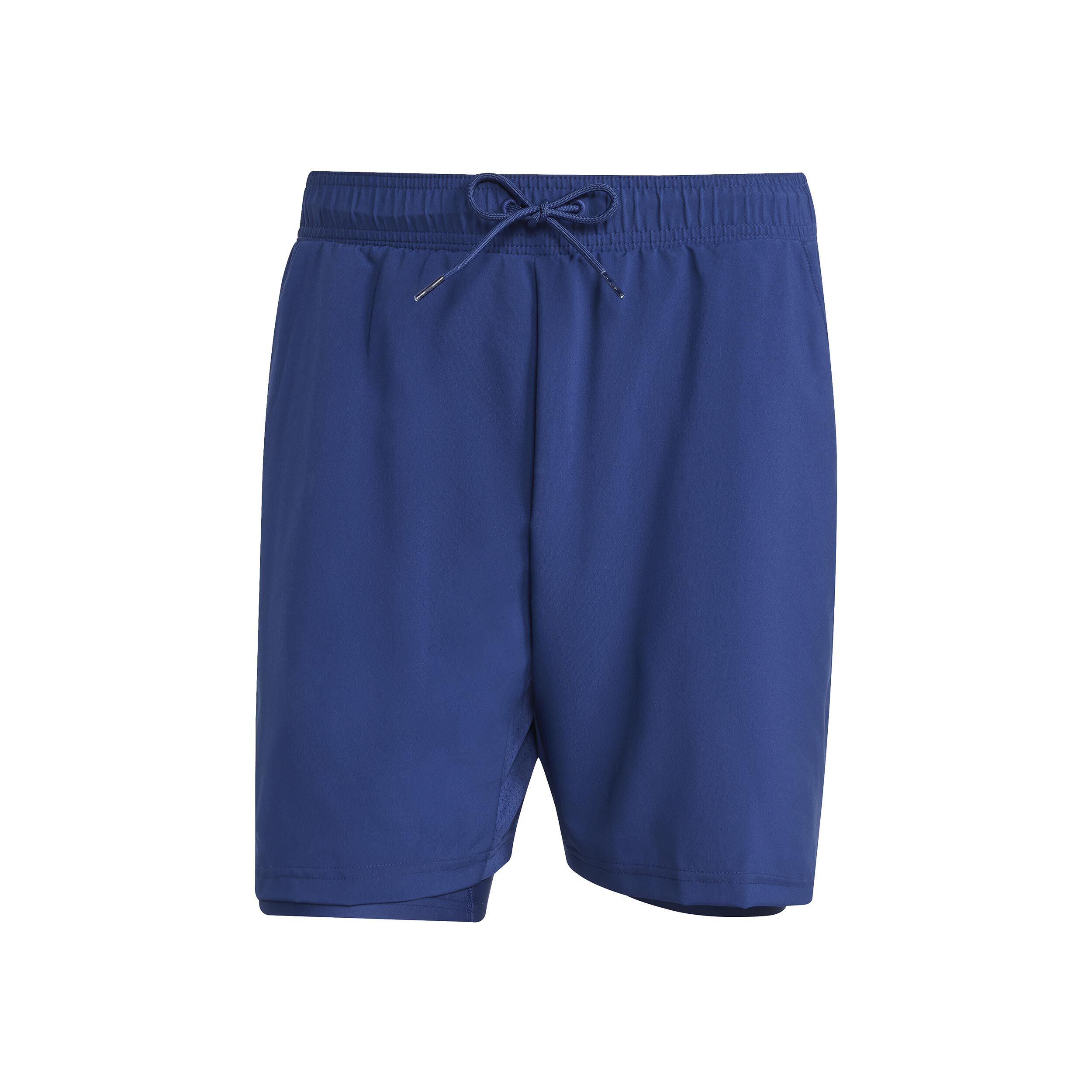 adidas Club 2in1 7in Shorts Hommes - Bleu Foncé