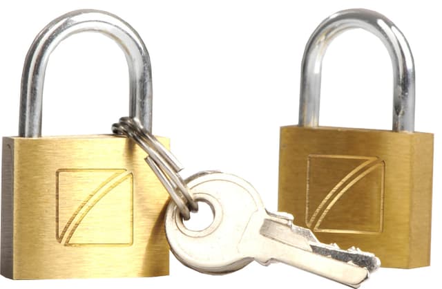 Travel Blue Security kuffert-hængelås 20mm 2-pack (guld)