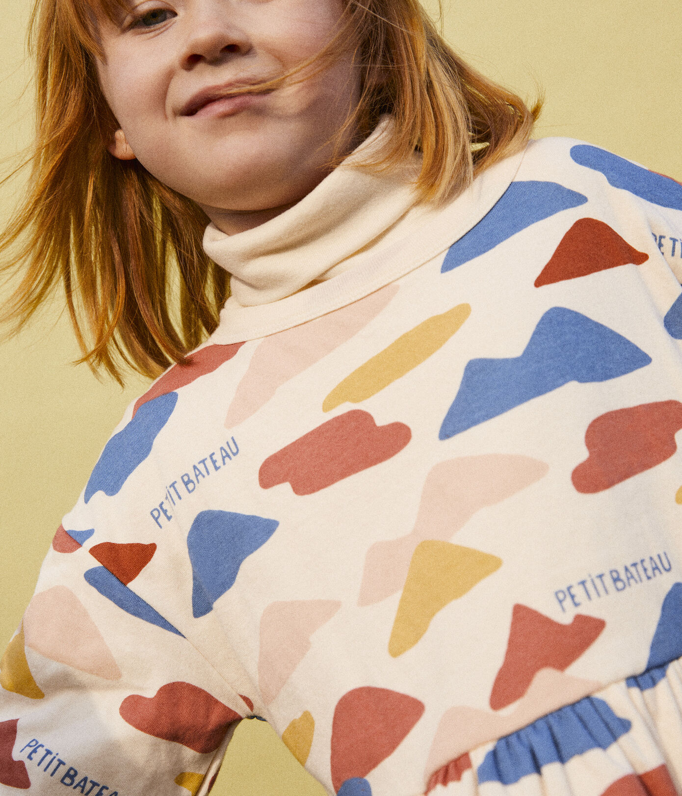 Robe à imprimé manches longues en tubique enfant fille