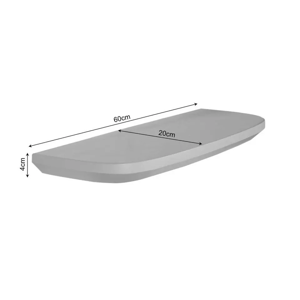 Wandplank Bruin Hout - Set van 3 - 60x20x15cm - Gusta