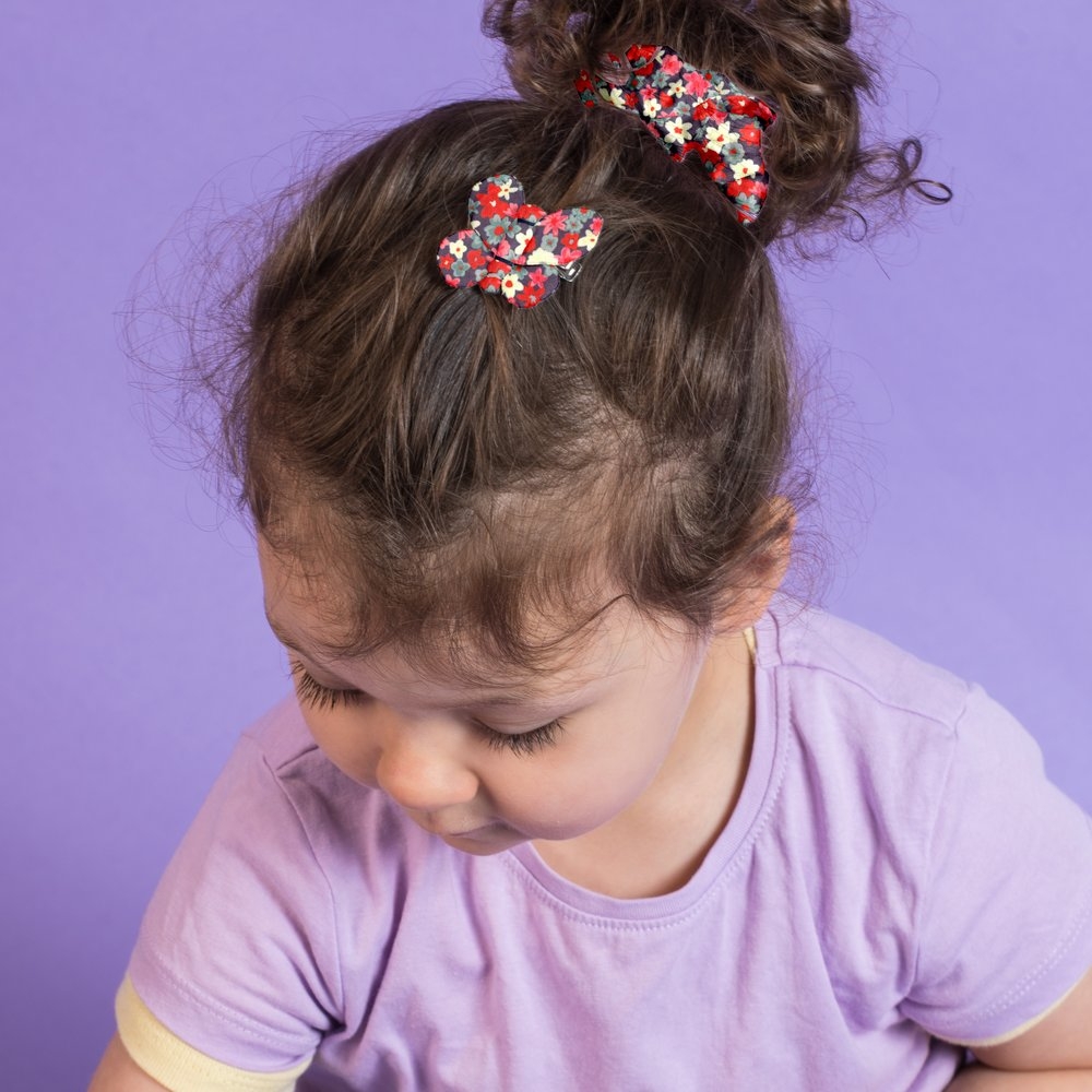Barrette Petit Papillon Tapis Rouge