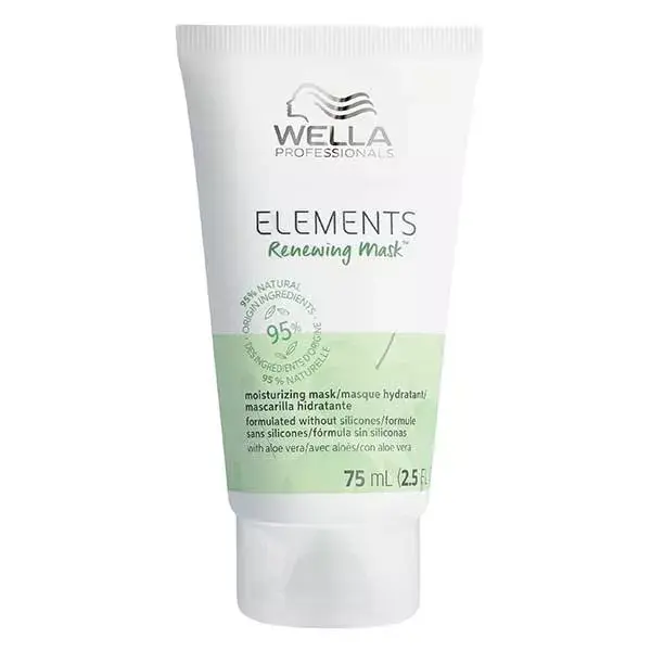 Máscara regeneradora e sem silicone Wella Professionals Elements para todos os tipos de cabelo 75ml