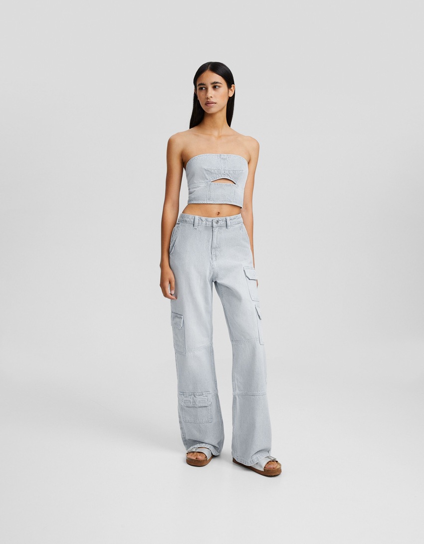 calça cargo listrada