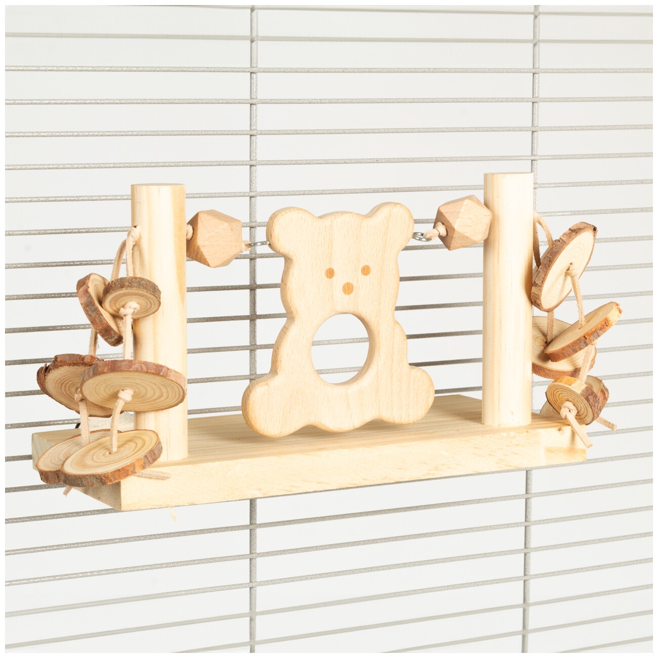 HappyBird Vogelspielzeug Bearie Swing Käfigwand