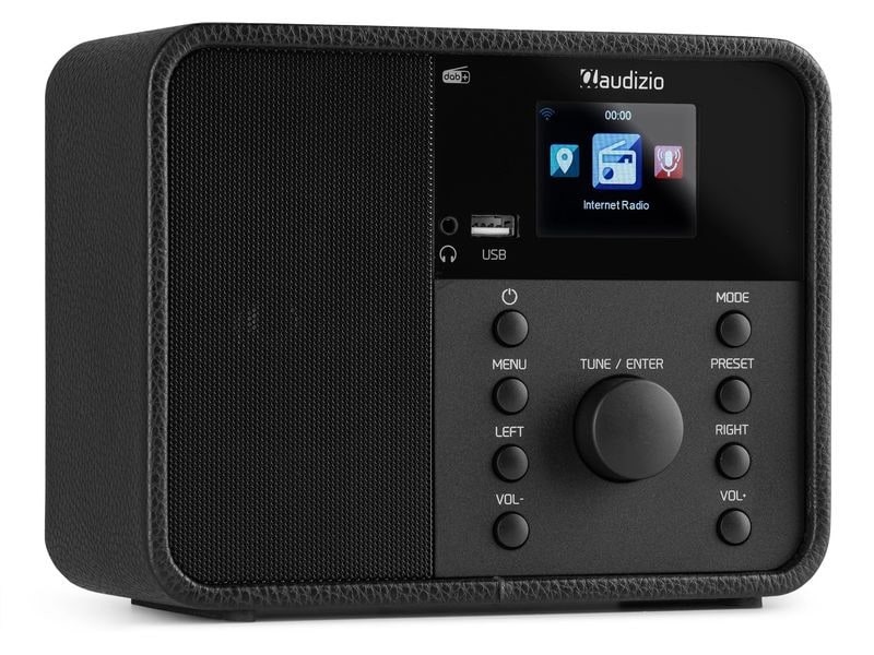 Audizio Internet Radio Nardo Schwarz Kompaktes WLAN- und DAB -Radio