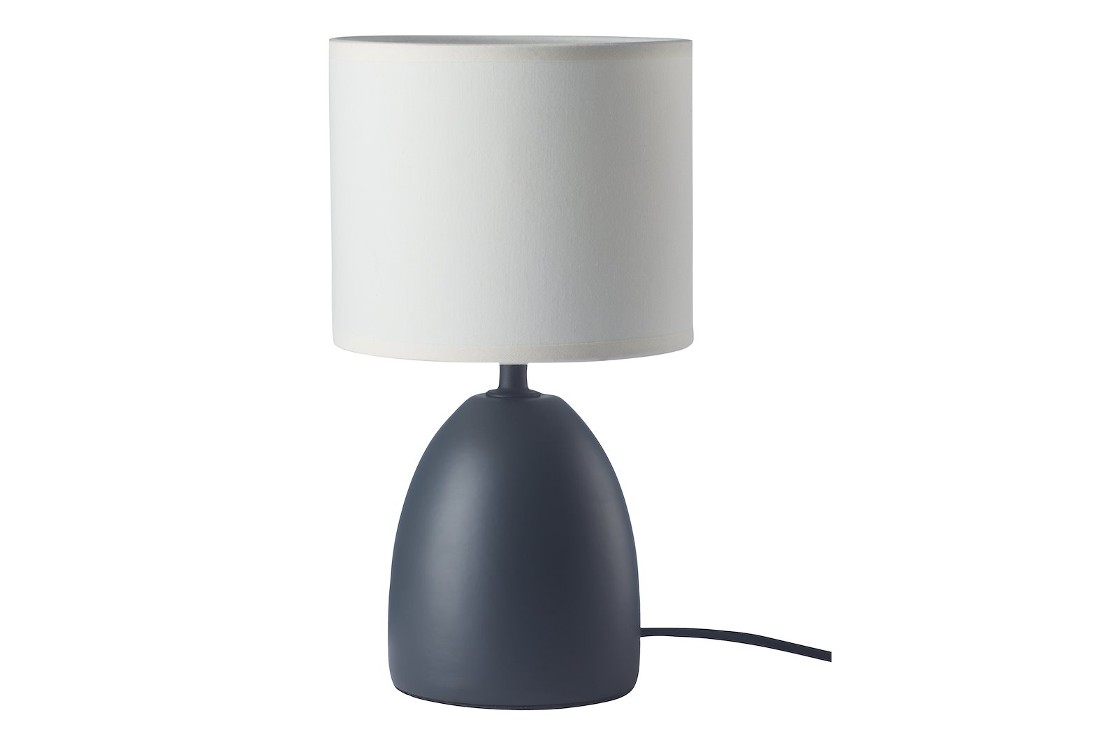 Terra bordlampe Mørk grå med offwhite skjerm E14
