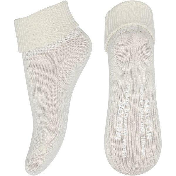 Køb MELTON Bomuld Anti-Slip Strømper Off White