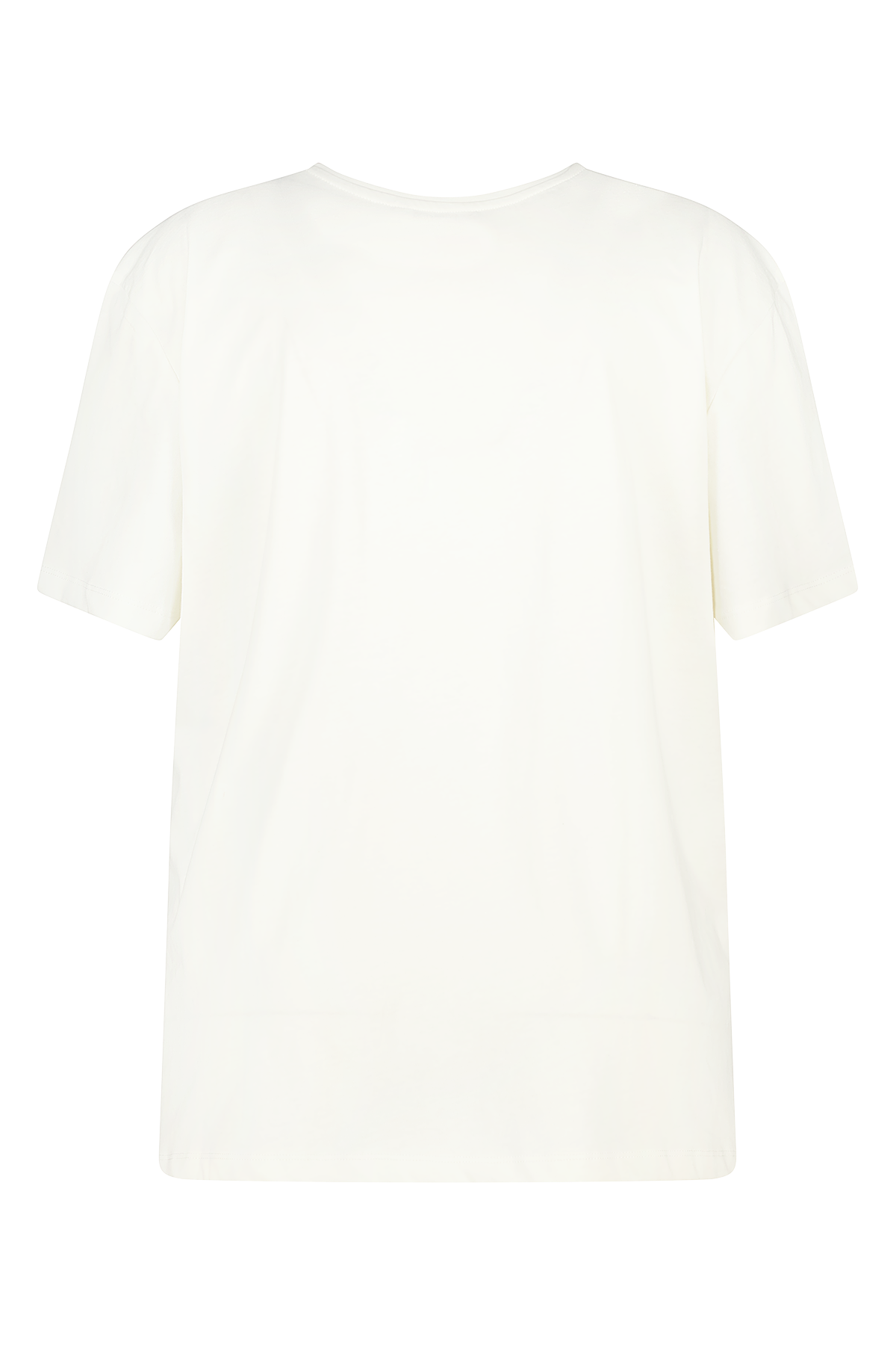 T-shirt met geborduurde opdruk Cream