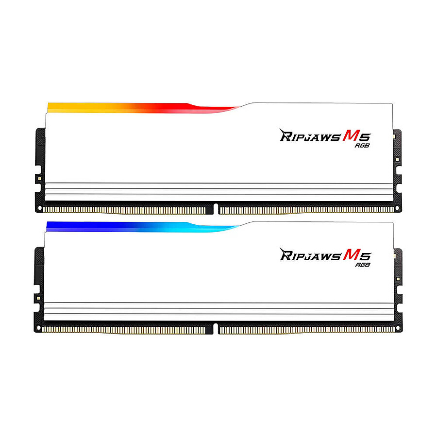 G.Skill Ripjaws M5 RGB White - 2 x 16 Go (32 Go) - DDR5 6000 MHz - CL36