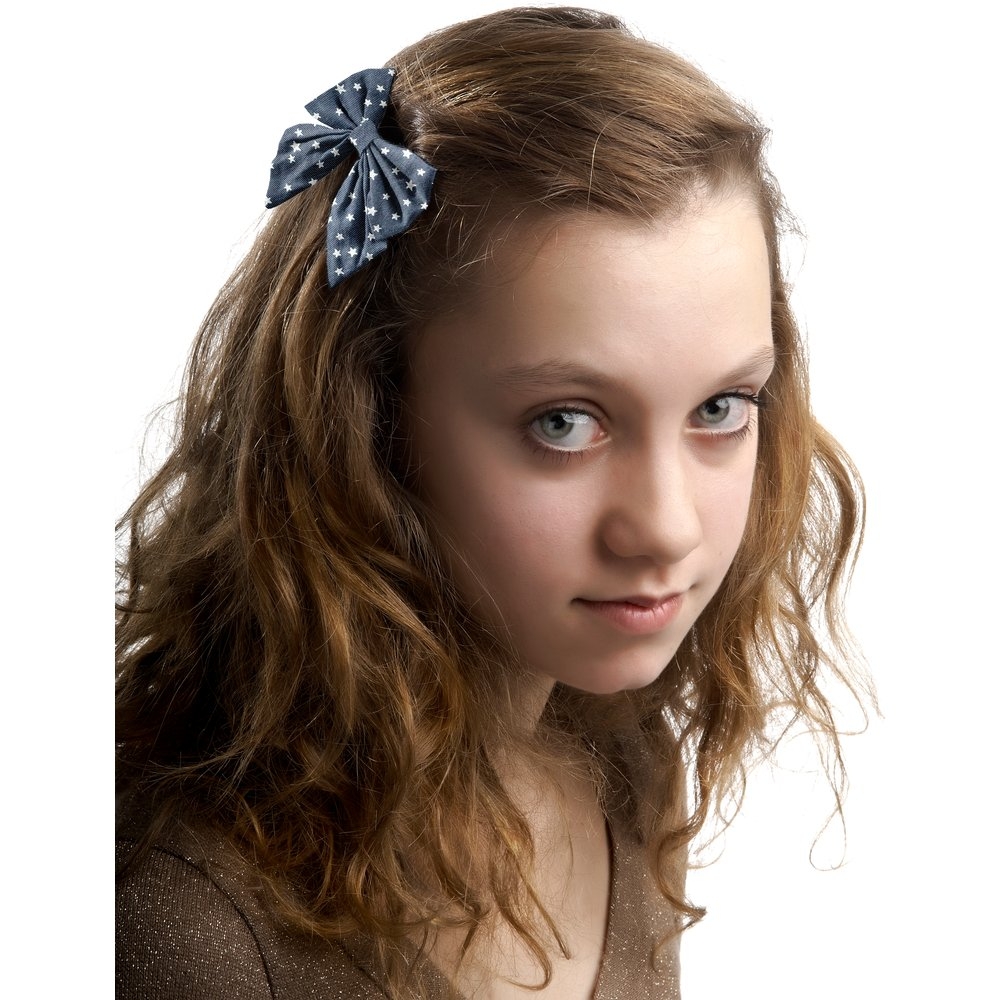 Barrette Noeud Papillon Etoile Argent Jean