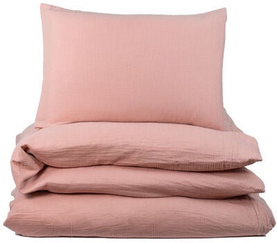 NG Baby Sengesett Sprinkelseng Musselin 100x130, Dusty Rose