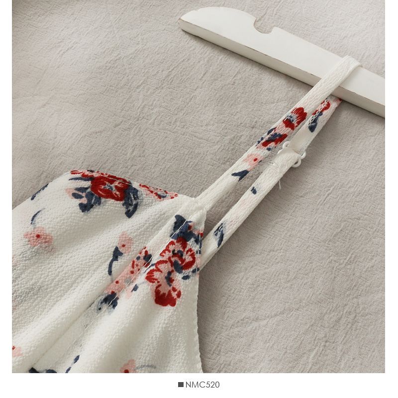 Lemongrass - Spaghettibandjes bloemenprint romper