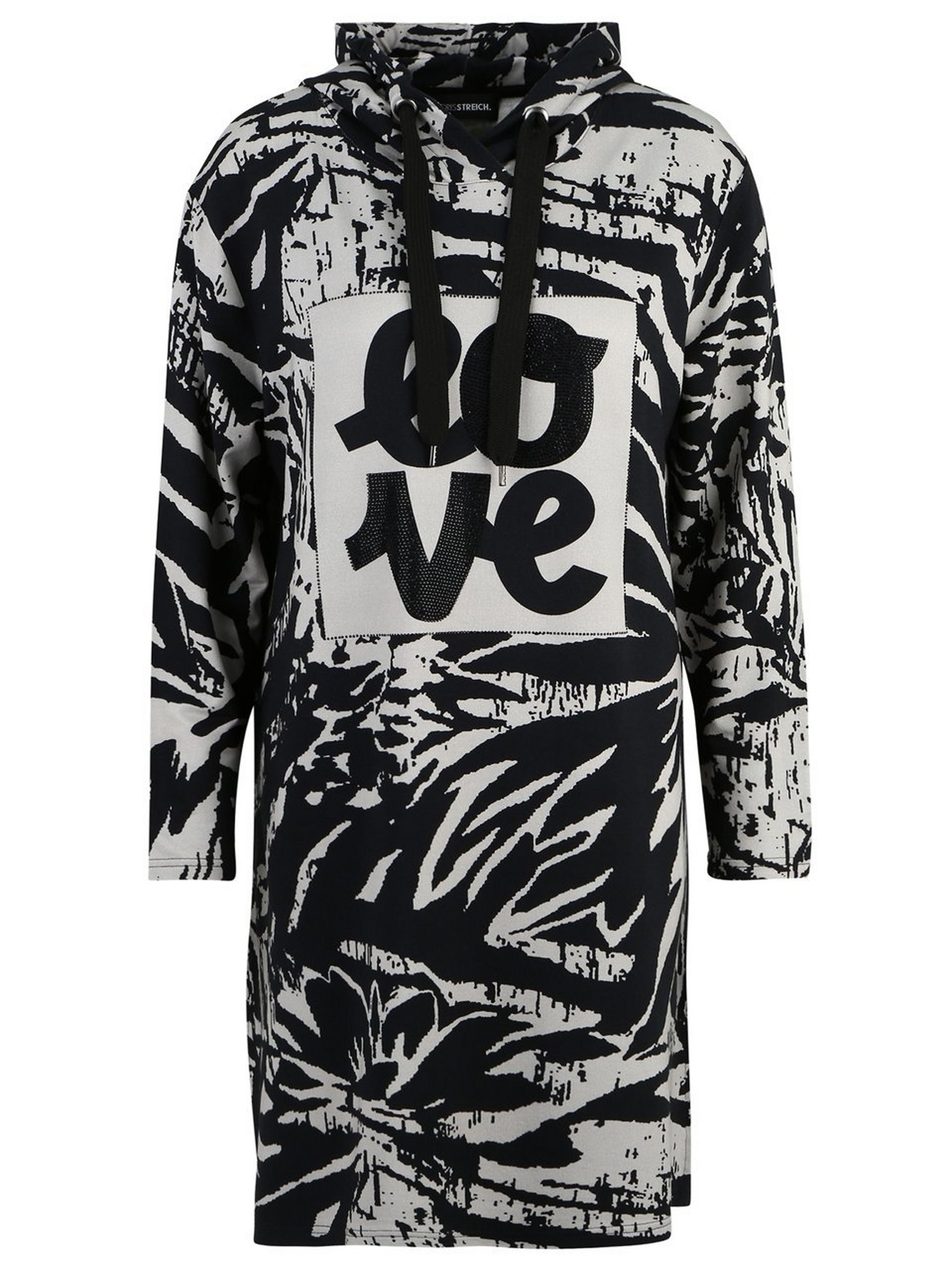 Long-Sweatshirt mit Stehkragen