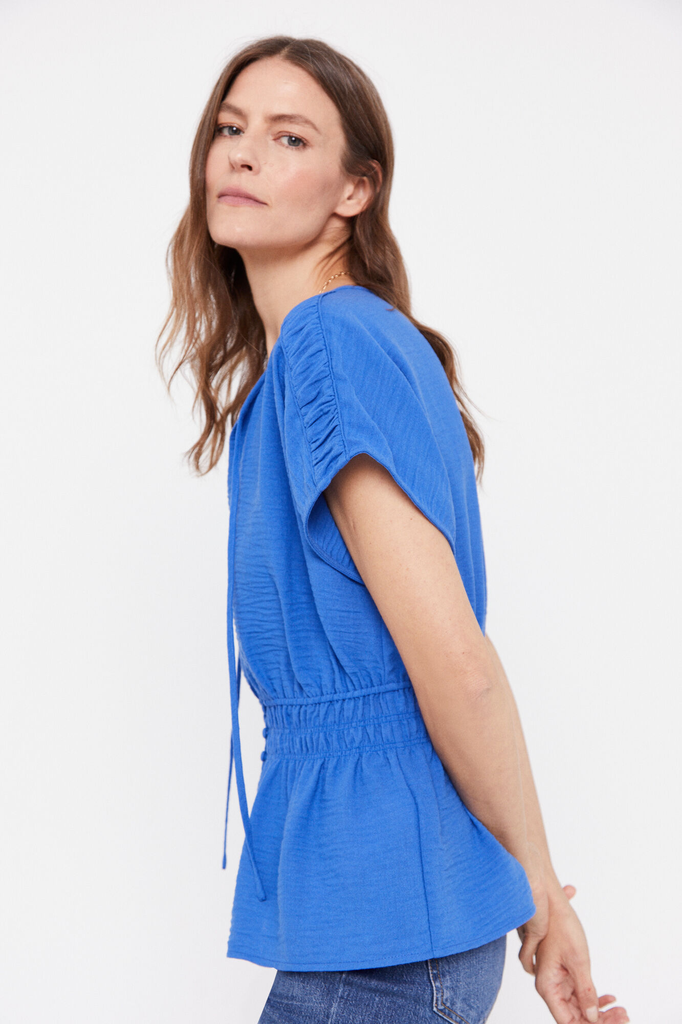 Blusa elástica - Azul