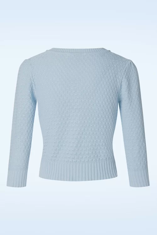 Mak Sweater Jennie vest in lichtblauw