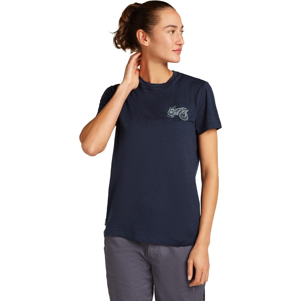 Icebreaker Merino 150 Tech Lite Adventure Ride T-Shirt Damen midnight navy