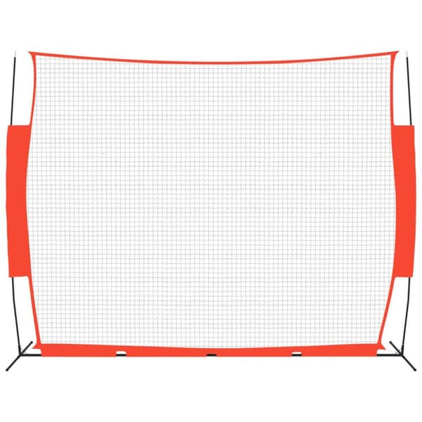 vidaXL Basebollnät bärbart röd&svart 369x107x271cm stål&polyester