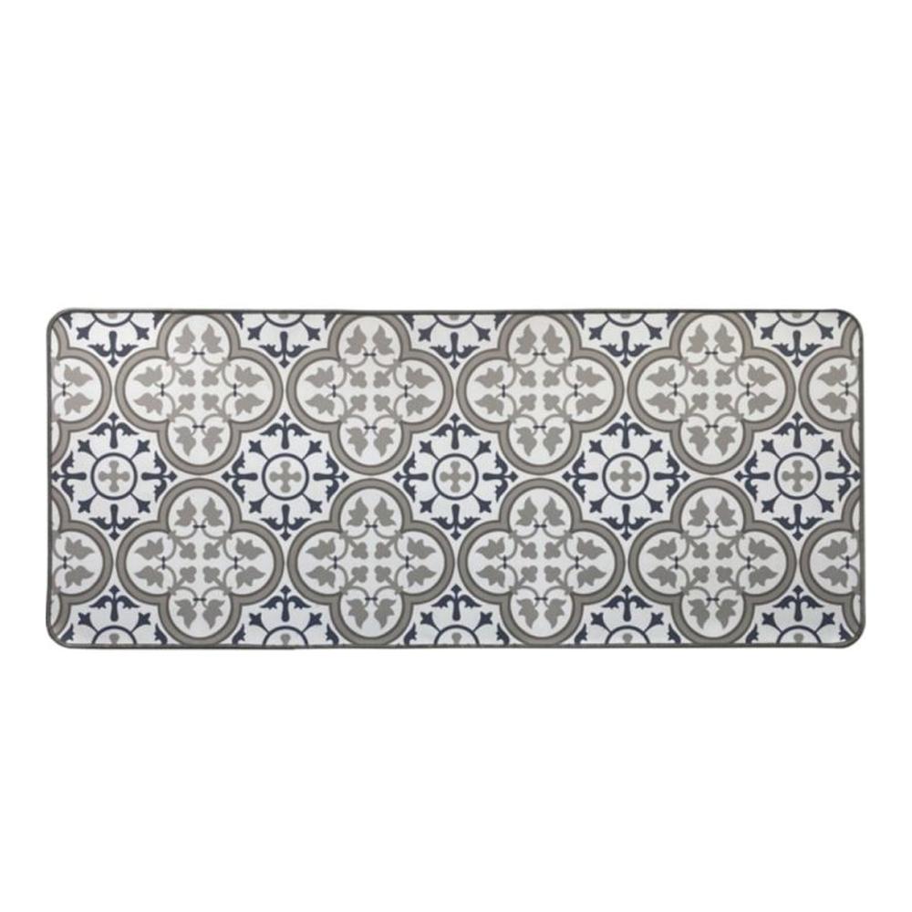 NO MARK Tapis Gris à Imprimés Luance 50x120cm Paco