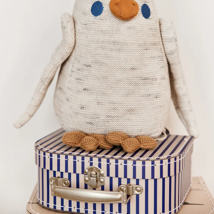 OYOY Mini - Toucan & Stripe Mini-Koffer, beige (2er-Set)