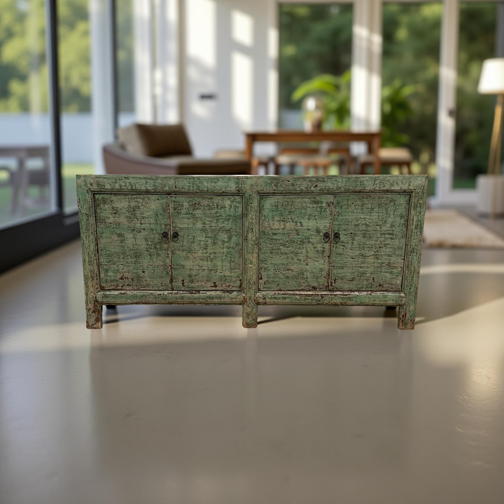 Dressoir 4deur groen uniek