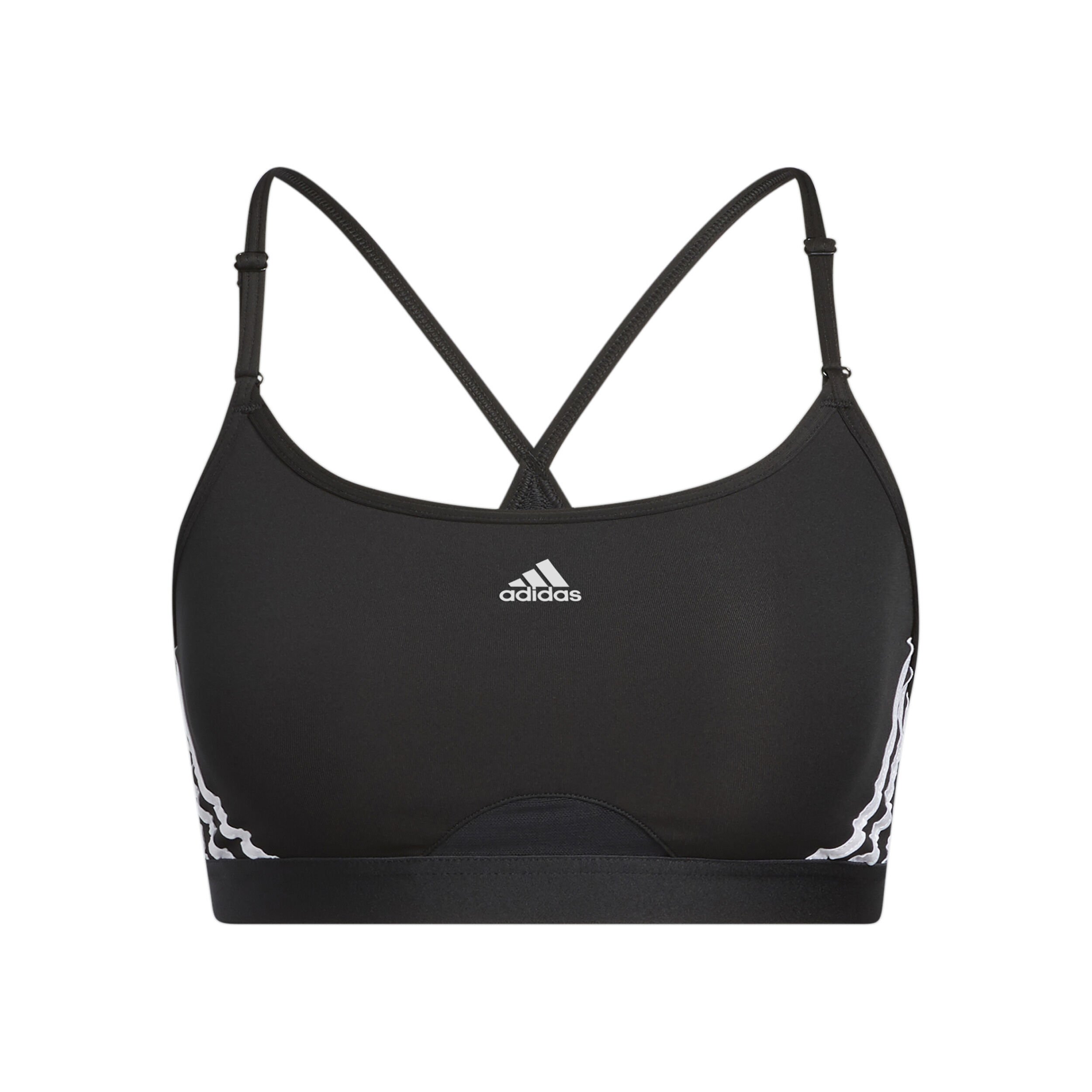 adidas Aeroreact Low-Support 3 Stripes Soutien-gorge Sport Femmes - Noir