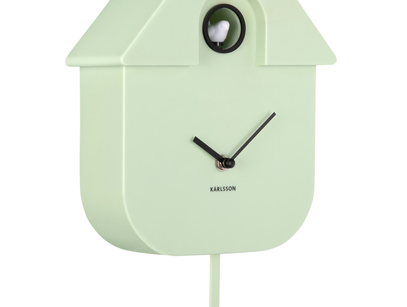 Wall Clock Modern Cuckoo KA5768TB Turquoise blue