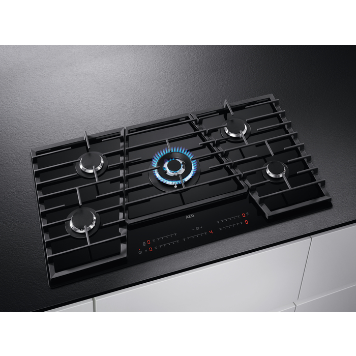 AEG HVB95450IB Glazen gaskookplaat 5 zones