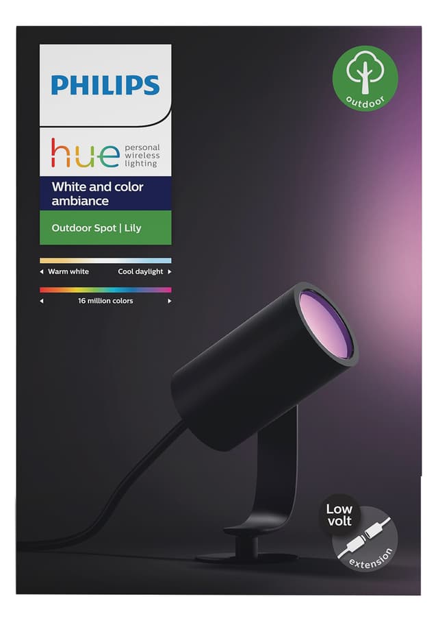 Philips Hue Lily udvidelsesenhed med pig 1x8W (sort)