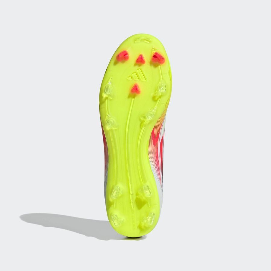 adidas F50 League Mid FG/AG Pure Victory - Blanc/Lucid Red/Jaune Femme
