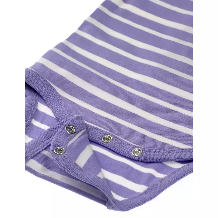 Villervalla Body Langarm Stripes lavendel
