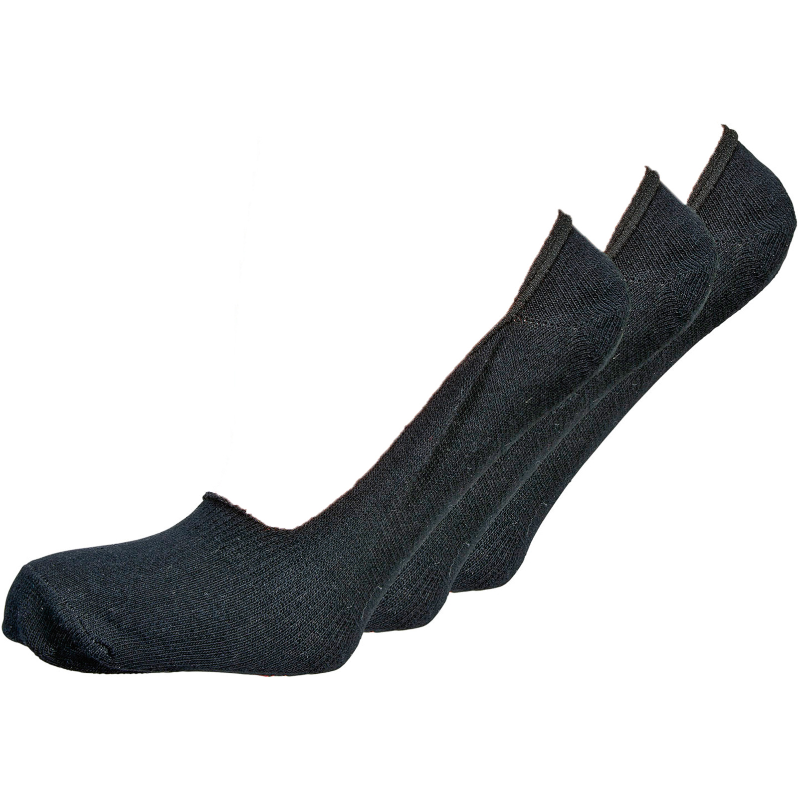 Feel Well Damen-Füsslinge, 3er-Pack schwarz