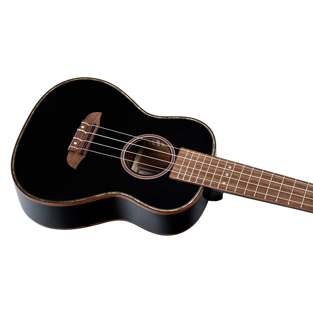 Ortega RUOX-CC Onyx Series Concert Size Ukulele Black concert ukelele met gigbag