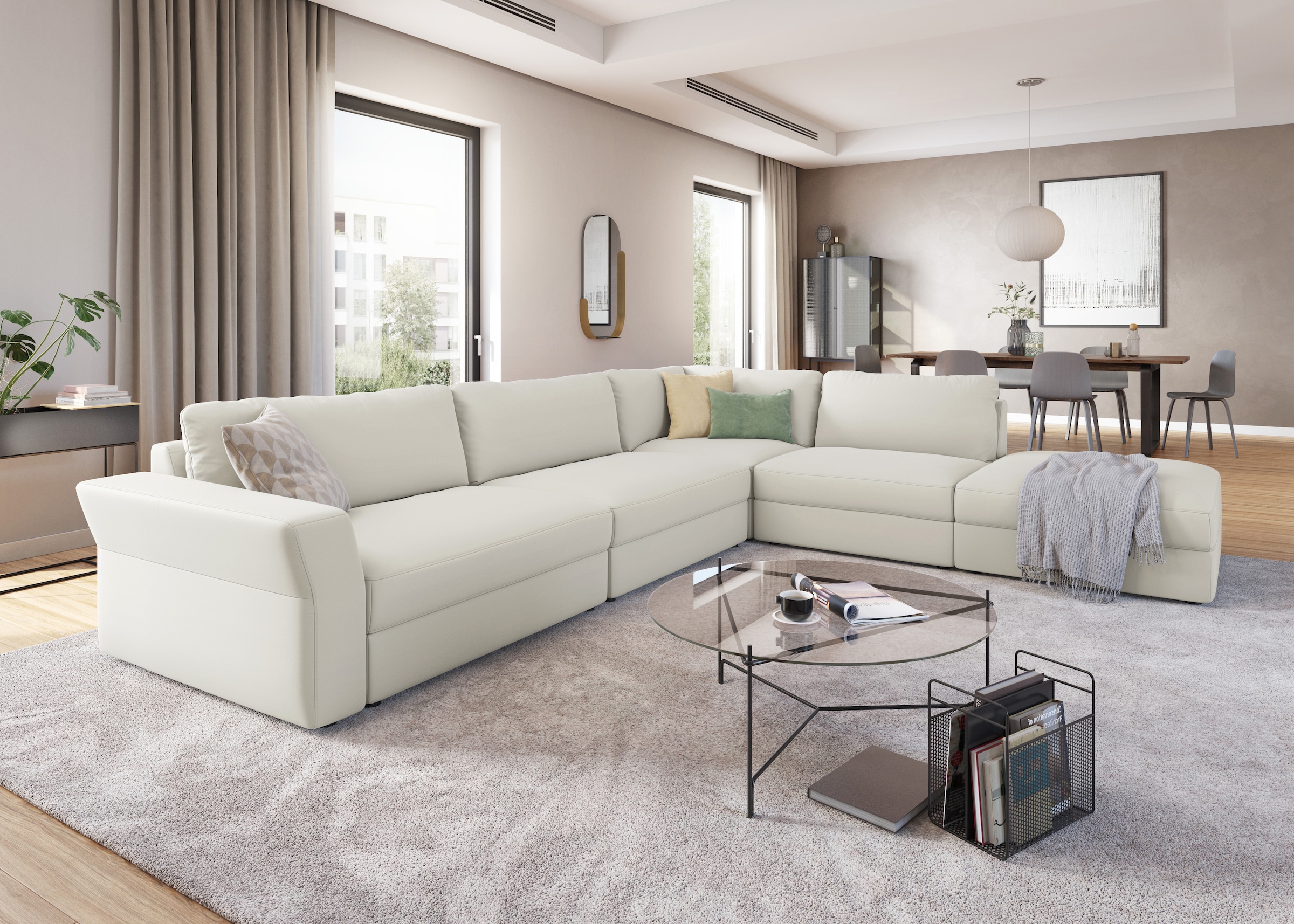 sit&more Ecksofa »Cadabra L-Form« Breite 356 cm, mit Sitztiefenverstellung