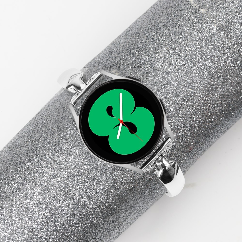 Samsung Galaxy Watch 6 (40mm) Strassstein Armreif Edelstahl Schmuckarmband - Silber