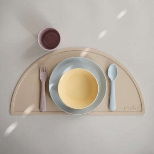Mushie kinderkommen rond - daffodil - 2st