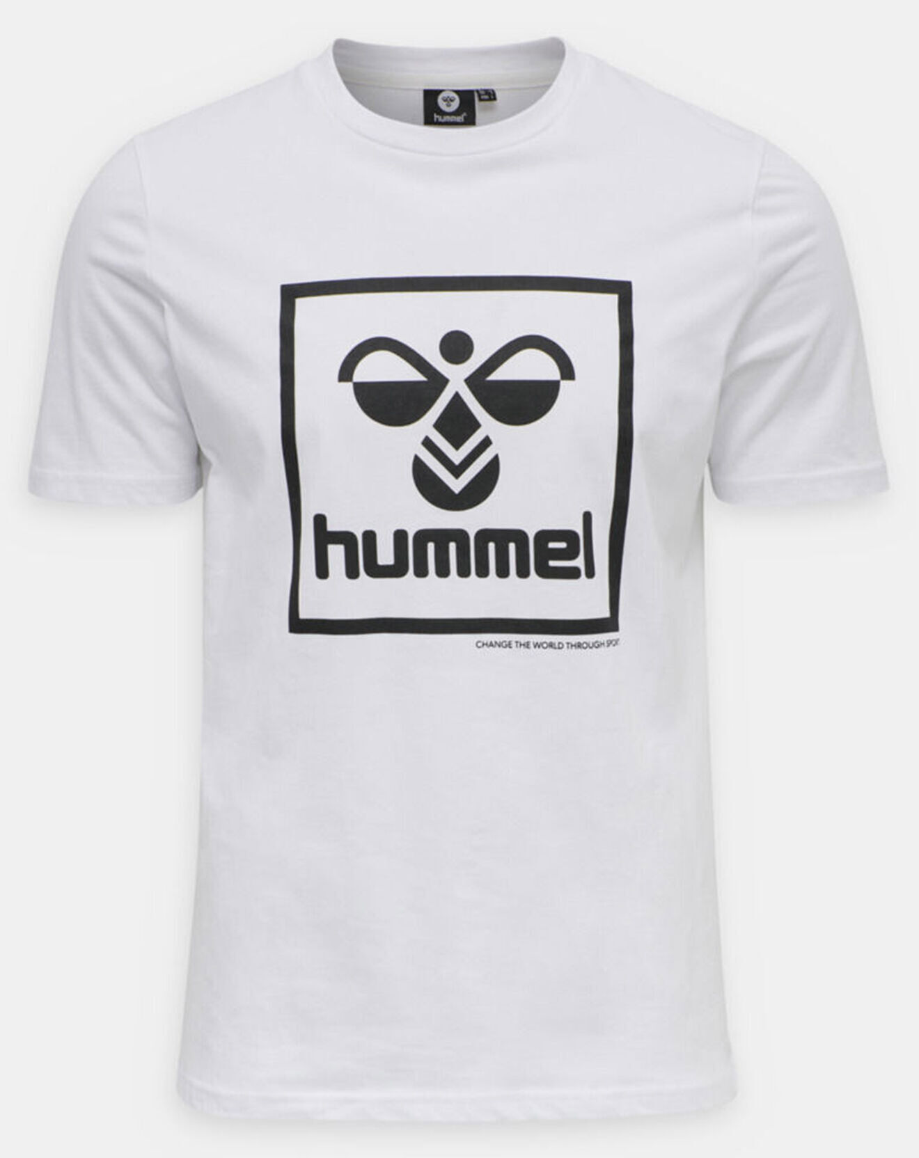 Hummel T-Shirt en Coton organique à gros logo blanc